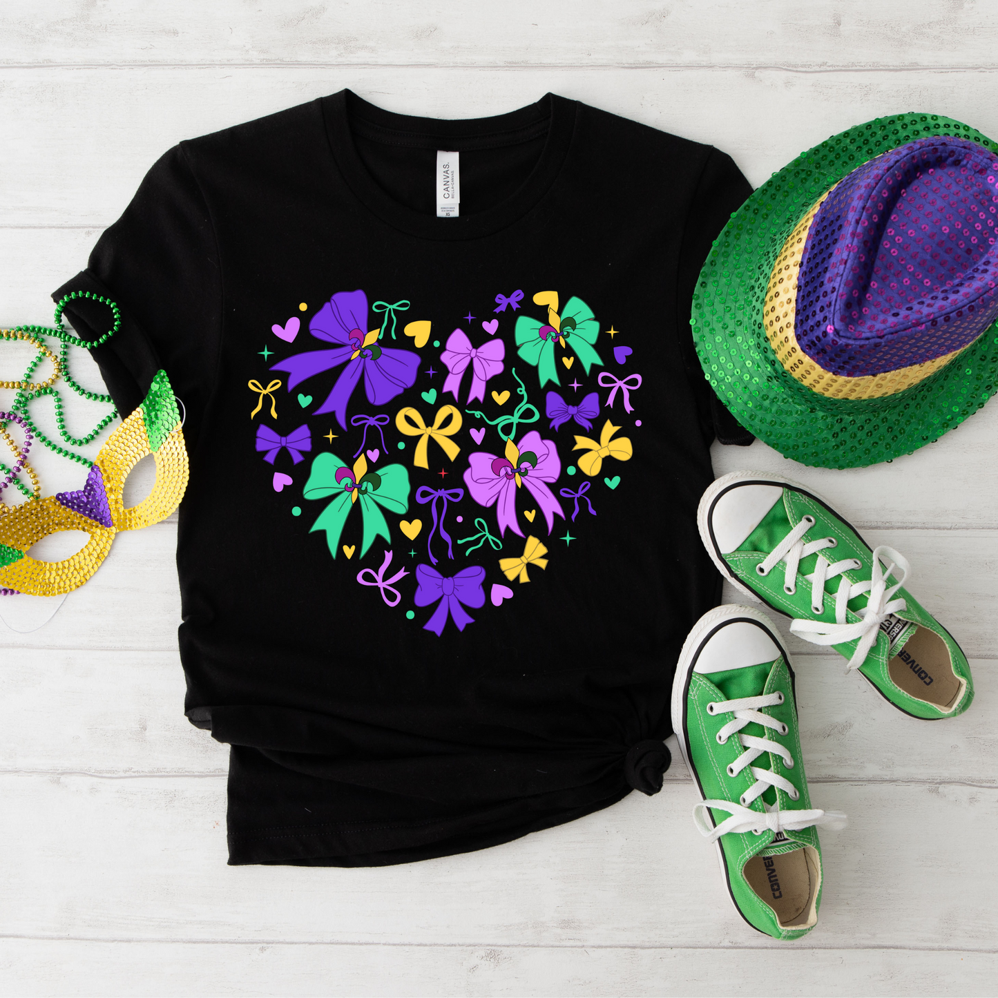 Mardi gras Heart Transfer