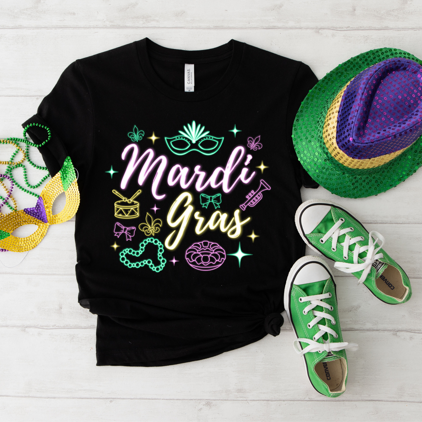 Mardi gras Glasses Transfer