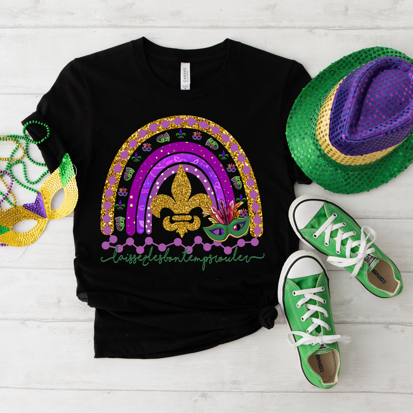 Mardi Gras Colored Transfer
