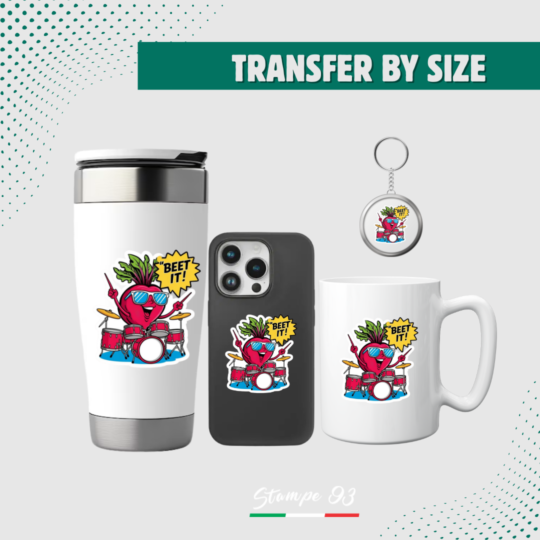 UV DTF Custom Sticker Transfers by Size