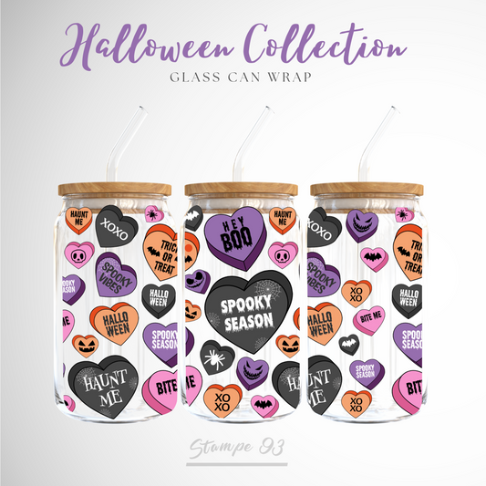 Spooky Season Heart Wrap UV DTF Stickers