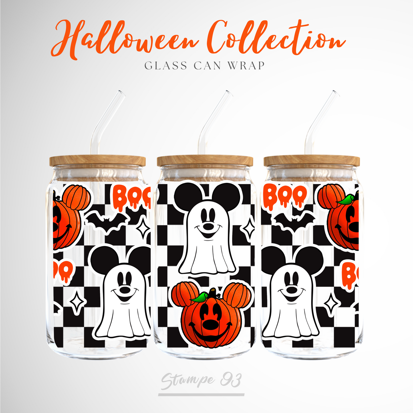 Ghost Mouse  Wrap UV DTF Stickers