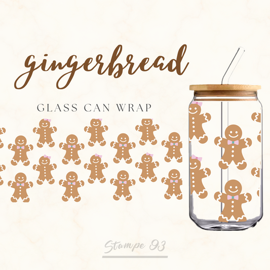 Christmas GingerBread Wrap UV DTF Sticker