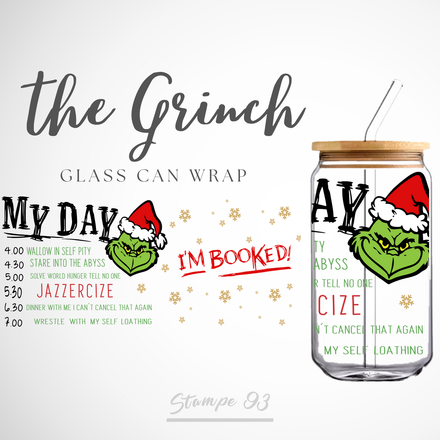 The Grinch Wrap UV DTF Sticker