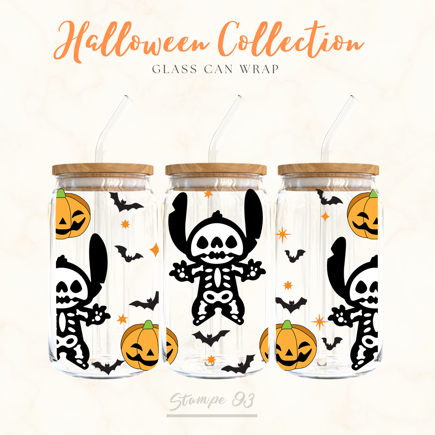 Stitch Halloween Wrap UV DTF Sticker