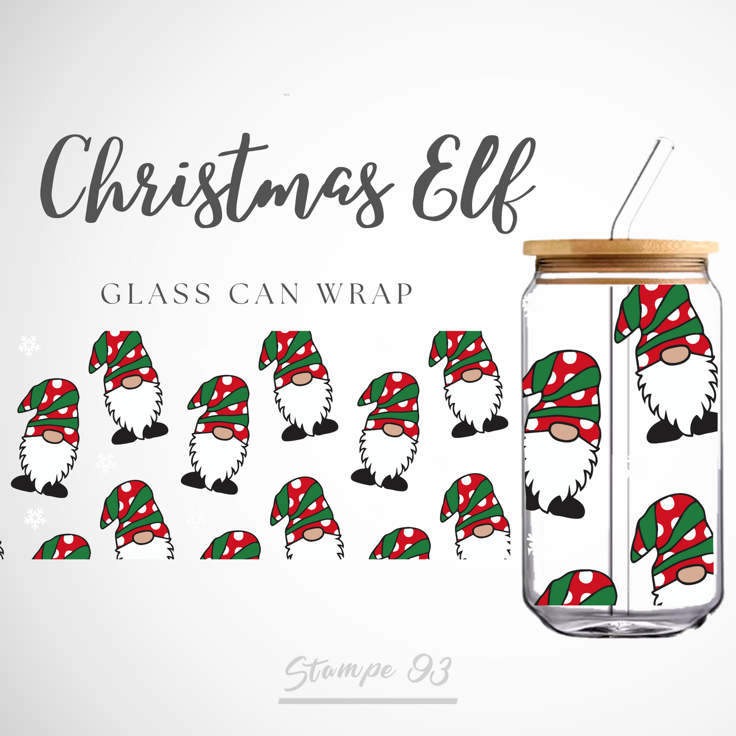 Christmas Elf Wrap UV DTF Sticker (copia)