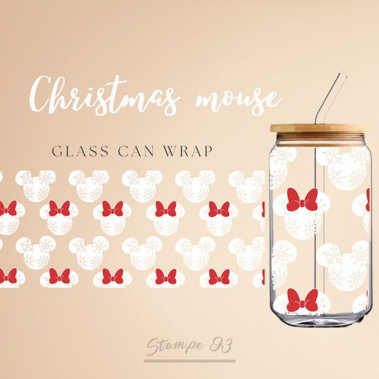 Christmas Mouse Wrap UV DTF Sticker